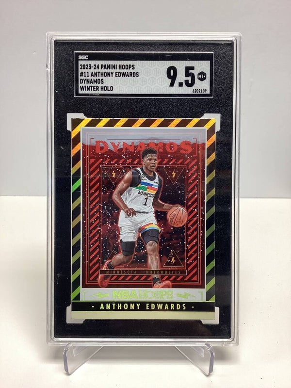 2023-24 Panini Hoops Dynamos Winter Hold Anthony Edwards SGC 9.5