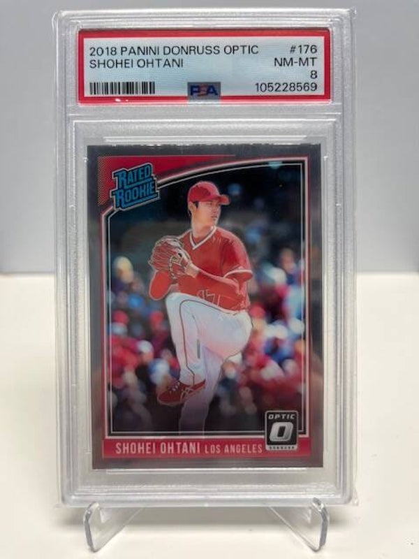 2018 Donruss Optic Rated Rookie Shohei Ohtani PSA 8