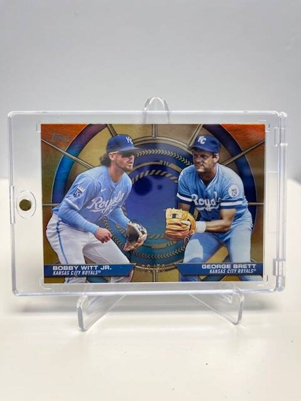 2025 Topps Baseball Dynamic Duo Bobby Witt Jr George Brett Gold 2/50