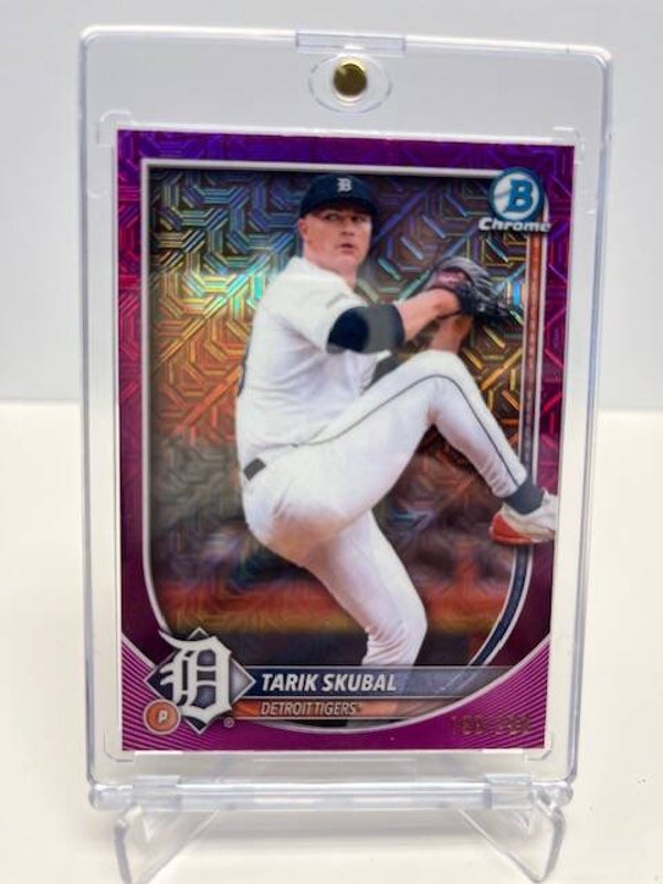 2025 Bowman Chrome Baseball Purple Mojo Tarik Skubal 190/299
