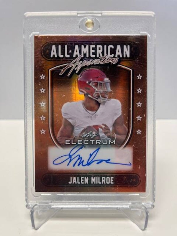 2024 Leaf Electrum All Americal Aspirations Jalen Milroe Auto 12/49