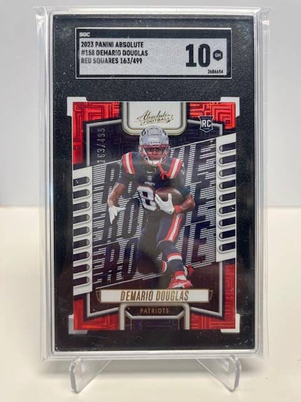 2023 Absolute Demario Douglas Red Squares 163/499 SGC 10
