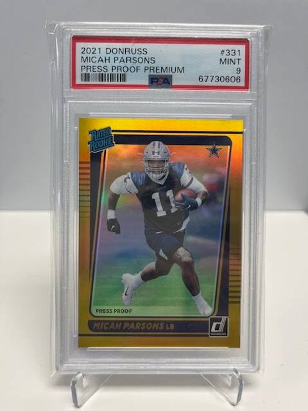 2021 Donruss Press Proof Premium Micah Parsons Rated Rookie PSA 9