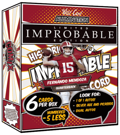 2025 Wildcard Alumination Fernando Mendoza  Improbable Hobby Box