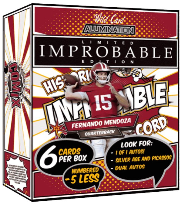2025 Wildcard Alumination Fernando Mendoza  Improbable Hobby Box
