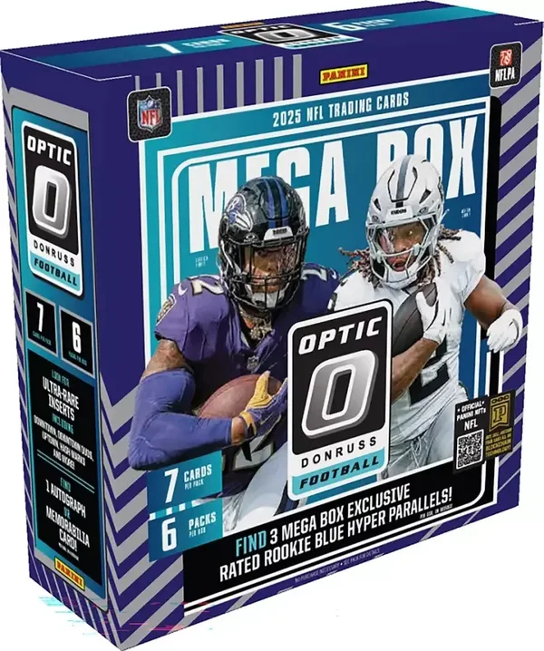 2025 Donruss Optic Football Mega Box.ESTIMATED RELEASE DATE JANUARY / FEBRUARY 2026