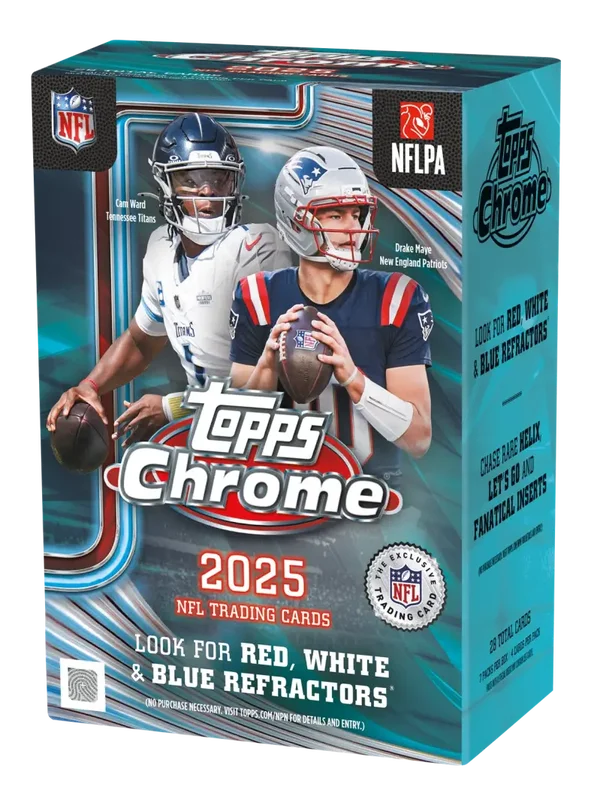 🔥 2025 Topps Chrome Football Blaster Box 🔥 RELEASE 4/15/2026
