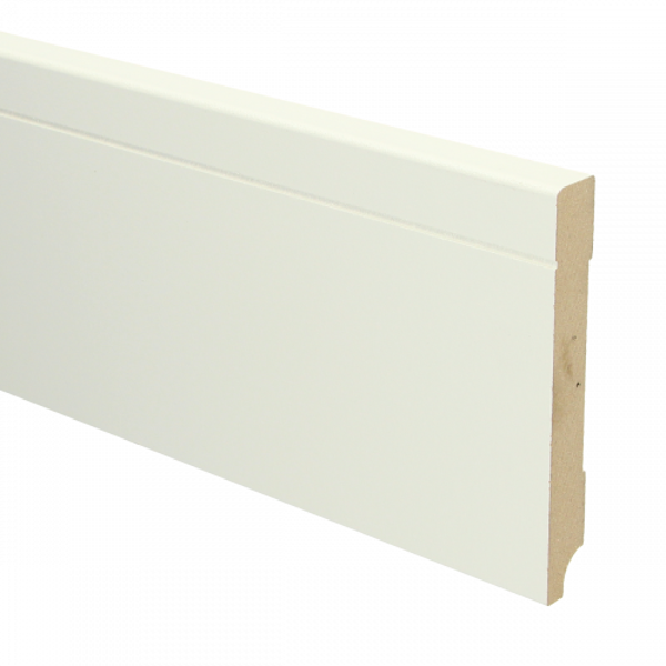 MDF Tijdloze plint 120x15 wit voorgelakt RAL 9010