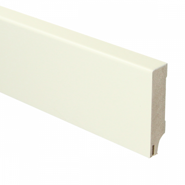 MDF Moderne plint 70x18 RAL 9010 + uitsparing
