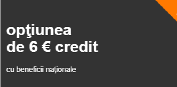 Cartela Orange activat cu 6 euro