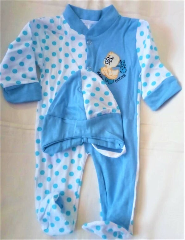0006 costumasi bebelusi bleu - kék pettyes bébi tipego