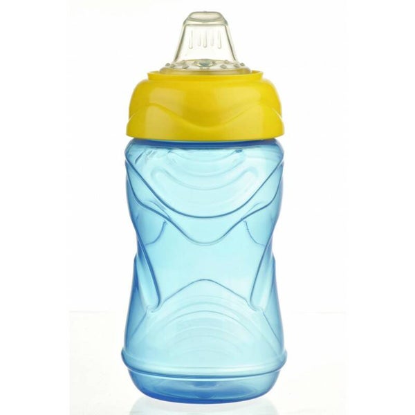 0396 cana anticurgere MINUT Baby cu cioc silicon 300ml 6+ bleu _ MINUT Baby kiskulacs, 300ml, 6+ kék