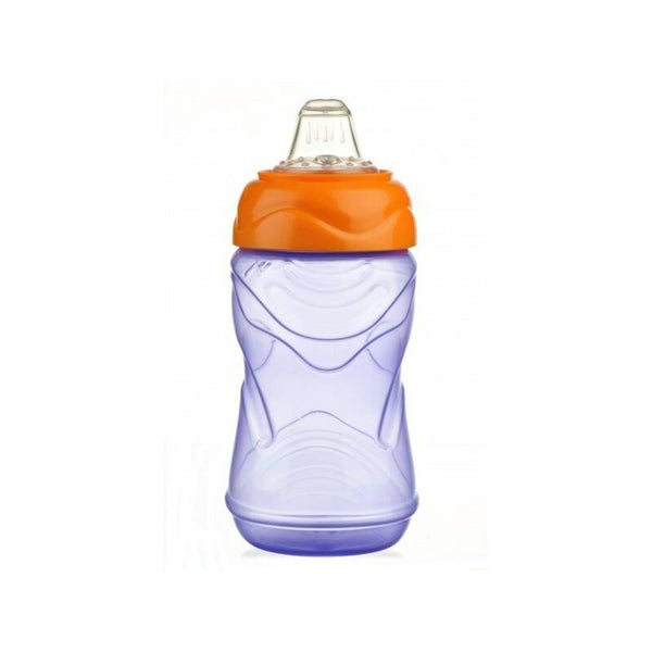 0397 cana anticurgere MINUT Baby cu cioc silicon 300ml 6+ indigo _ MINUT Baby kiskulacs, 300ml, 6+ indigo