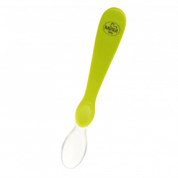 0530 lingurita silicon MINUTBaby verde _ MINUTBaby szilikon kiskanál zold