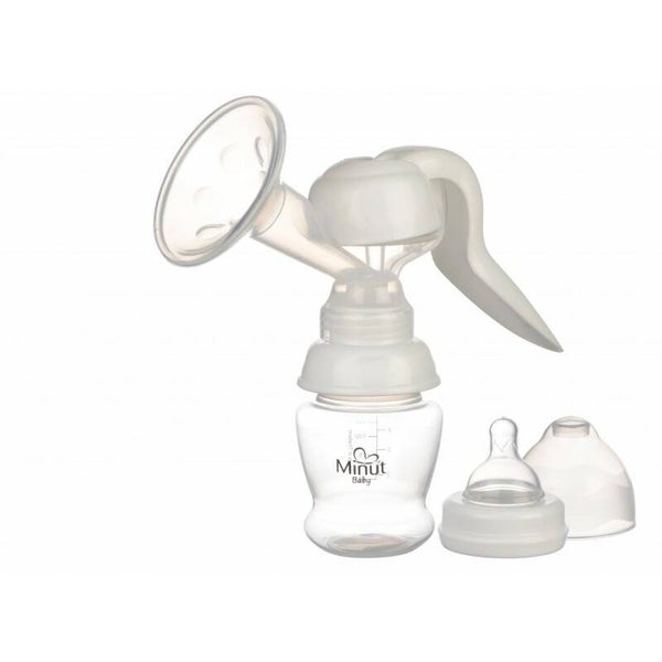 0206 Pompa san MINUT Baby manuala cu biberon si tetina BPA free - MINUT mellszívó