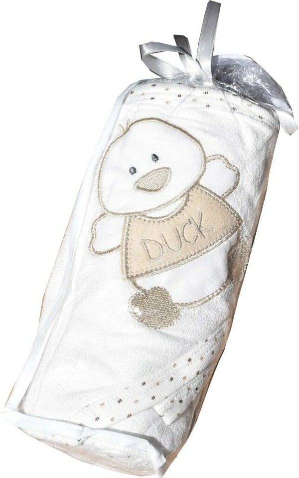 0497 prosopel baie cu gluga bebe Duck maro - Duck barna bébi törölközö kapucnival