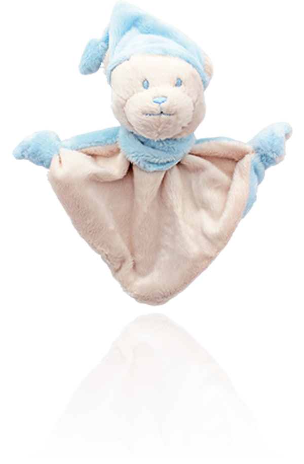 0424 ursulet plus zornaitoar Baby Nova bleu - csörgö mackó alvóka Baby Nova égszínkék