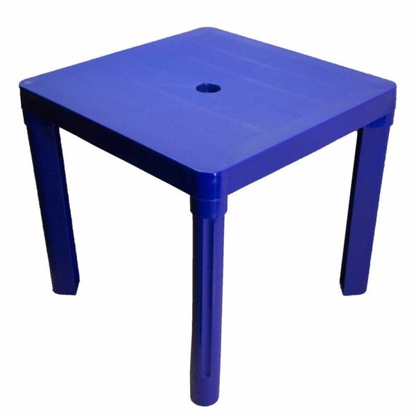 0334 masa patrata copii plastic bleu - szögletes muanyag gyerekasztal kék