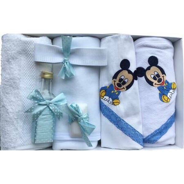 0388 set trusou pentru botez Baby Mickey Mouse albastru