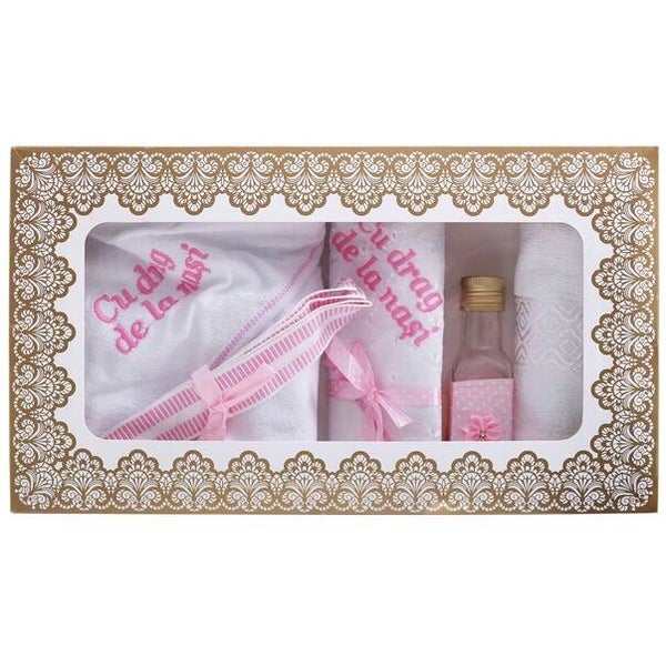 0041 set trusou pentru botez roz