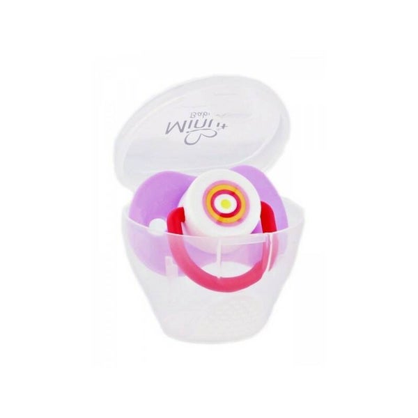 0521 suzeta MINUTBaby 0+ in cutie, mov - fogszabályzós MINUTBaby cumika tároló dobozkával, lila