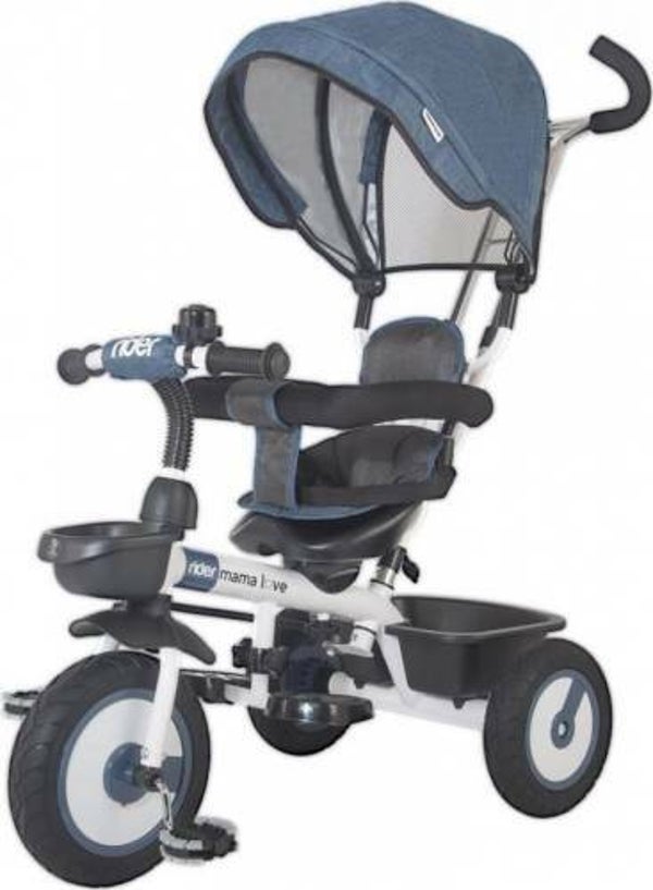 0291 tricicleta MamaLove Rider albastru - MamaLove Rider sotétkék tricikli