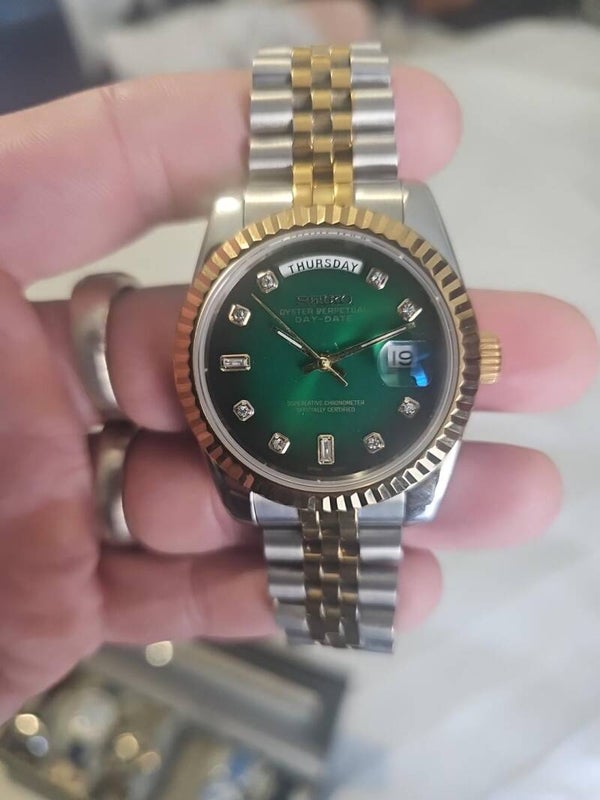 Custom Daydate Diamond Dial Homage 8215