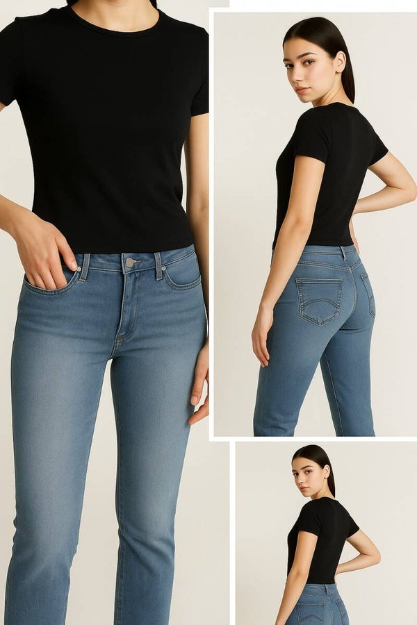 Light Blue Classic Slim Fit Jeans