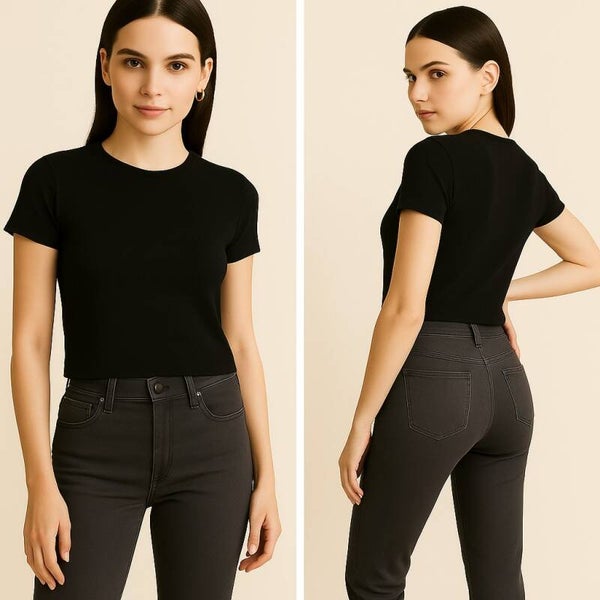 Black High-Waist Skinny Jeans