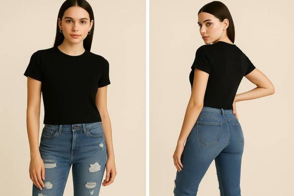 Distressed High-Waist Skinny Jeans