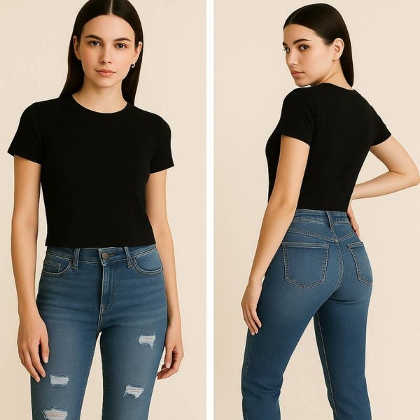 Distressed Medium Wash High-Waisted Skinny Jeans