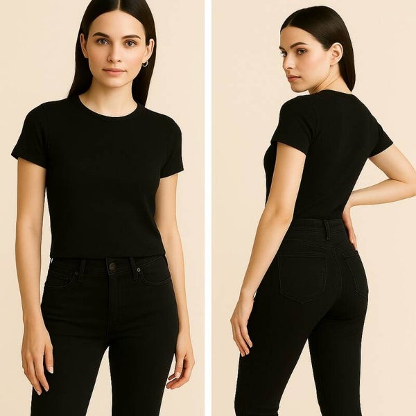 Black High-Waisted Skinny Jeans