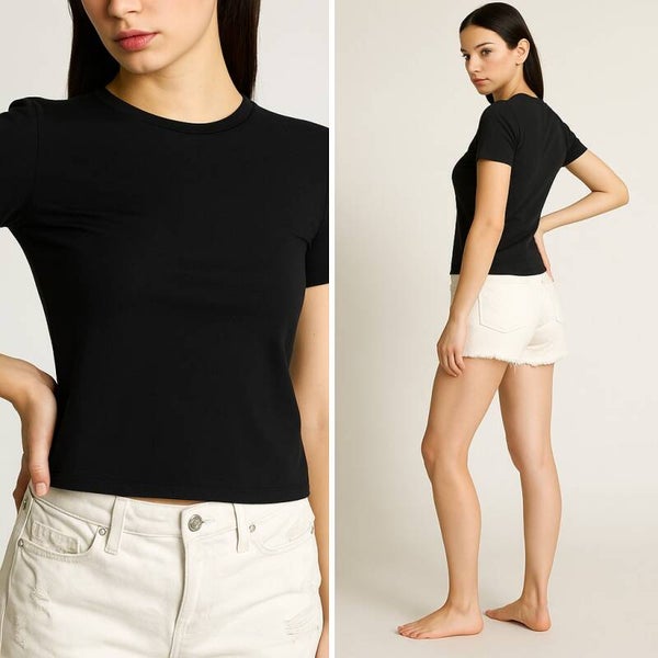 White Frayed Hem Denim Shorts