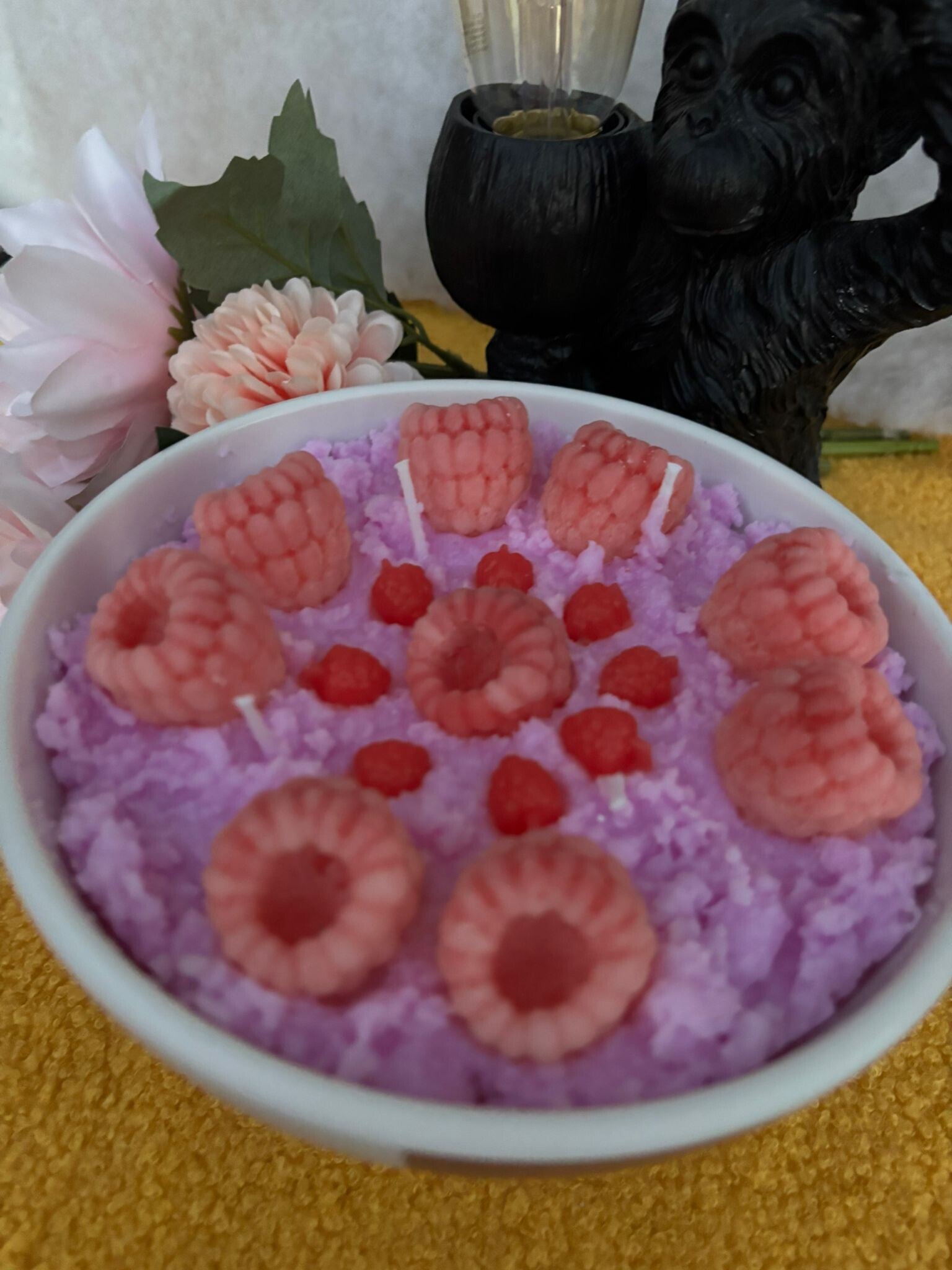 porseleinen framboos kaars