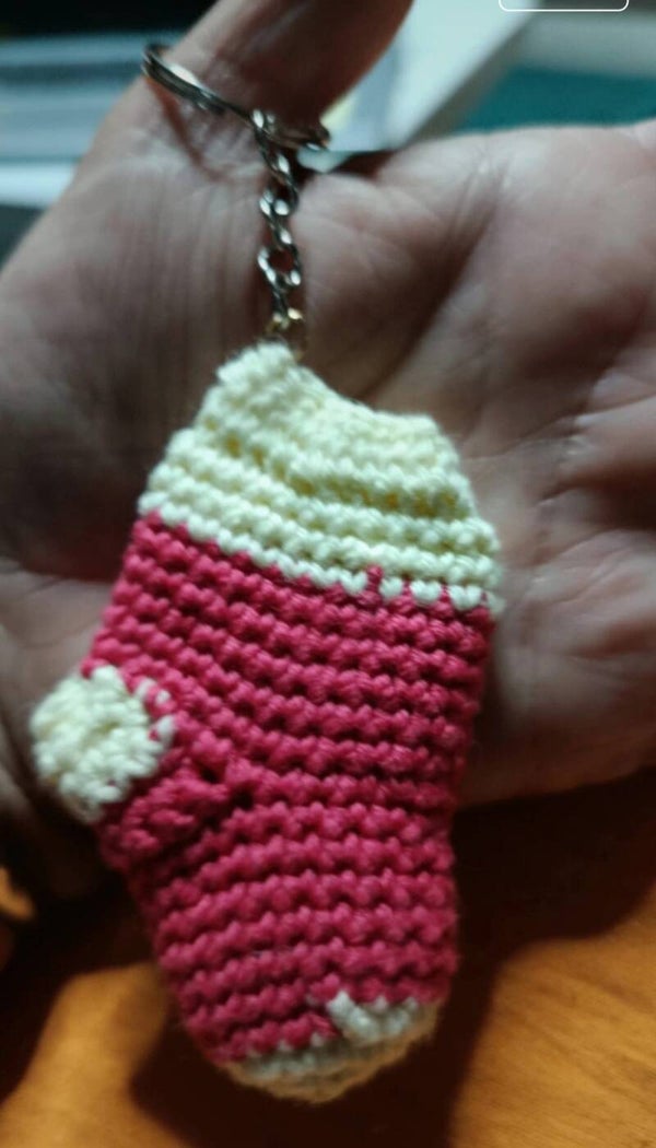 sleutelhanger kerstsok