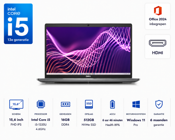 15,6 inch Dell 5540 i5-1335U 4.6GHz 16GB DDR4 512GB SSD