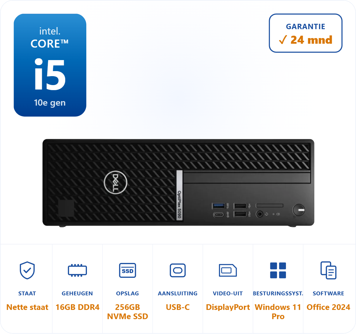 Dell 5090 SFF Intel i5-10500 4.5GHz 16GB 256GB SSD