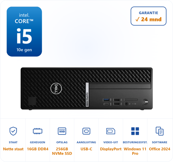 Dell 5090 SFF Intel i5-10500 4.5GHz 16GB 256GB SSD