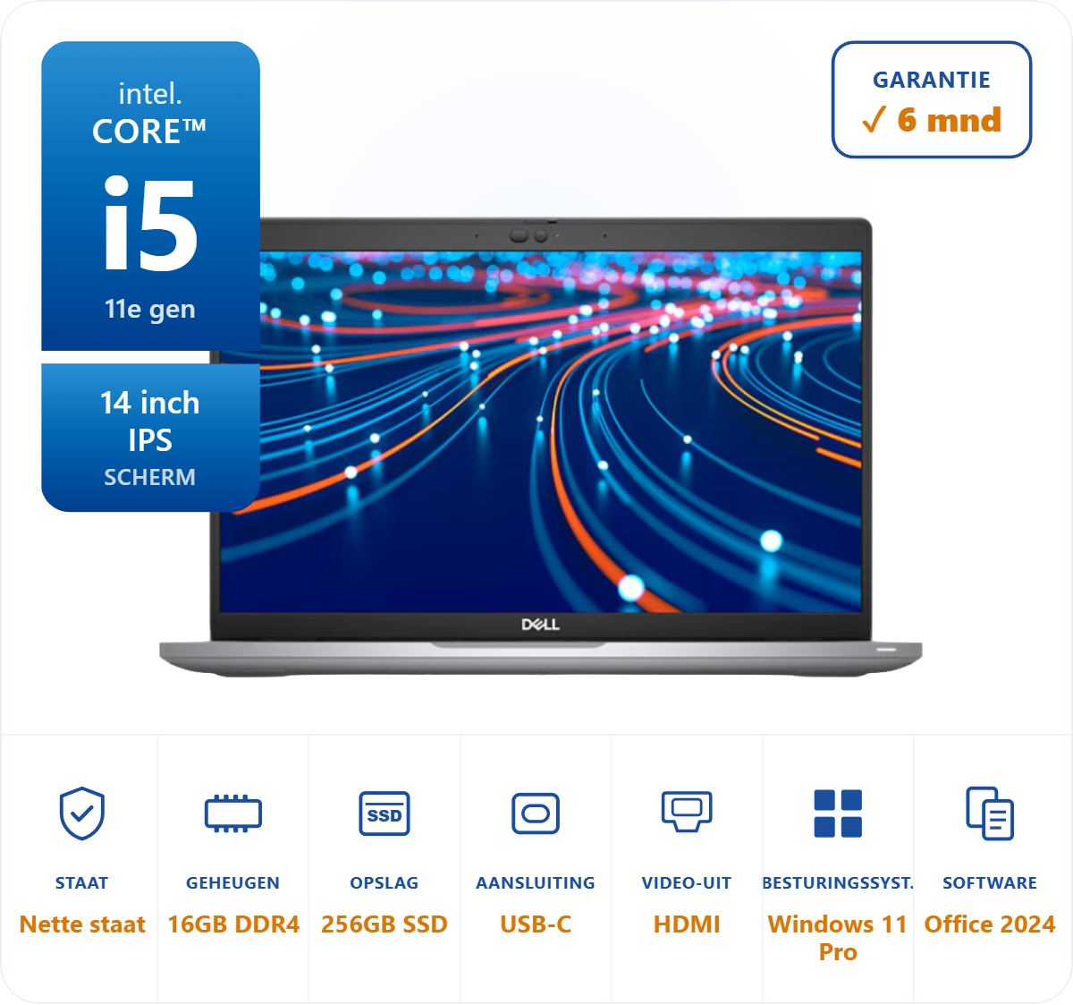 14 inch Dell 5420 i5-1145G7 4.4GHz 16GB DDR4 256GB SSD