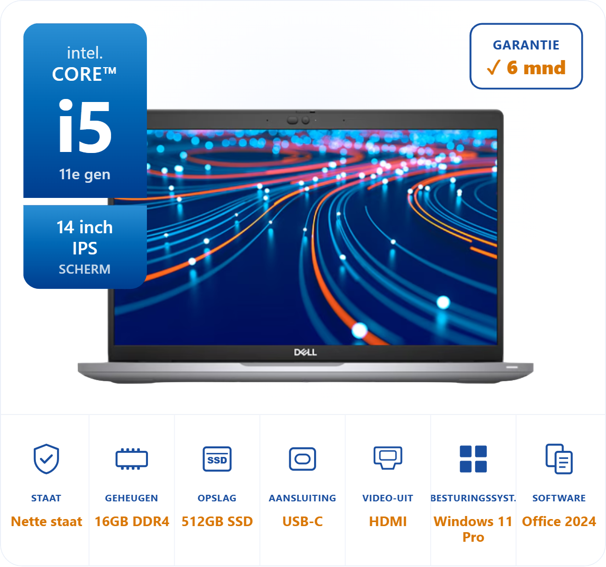 14 inch Dell 5420 i5-1145G7 4.4GHz 16GB DDR4 512GB SSD