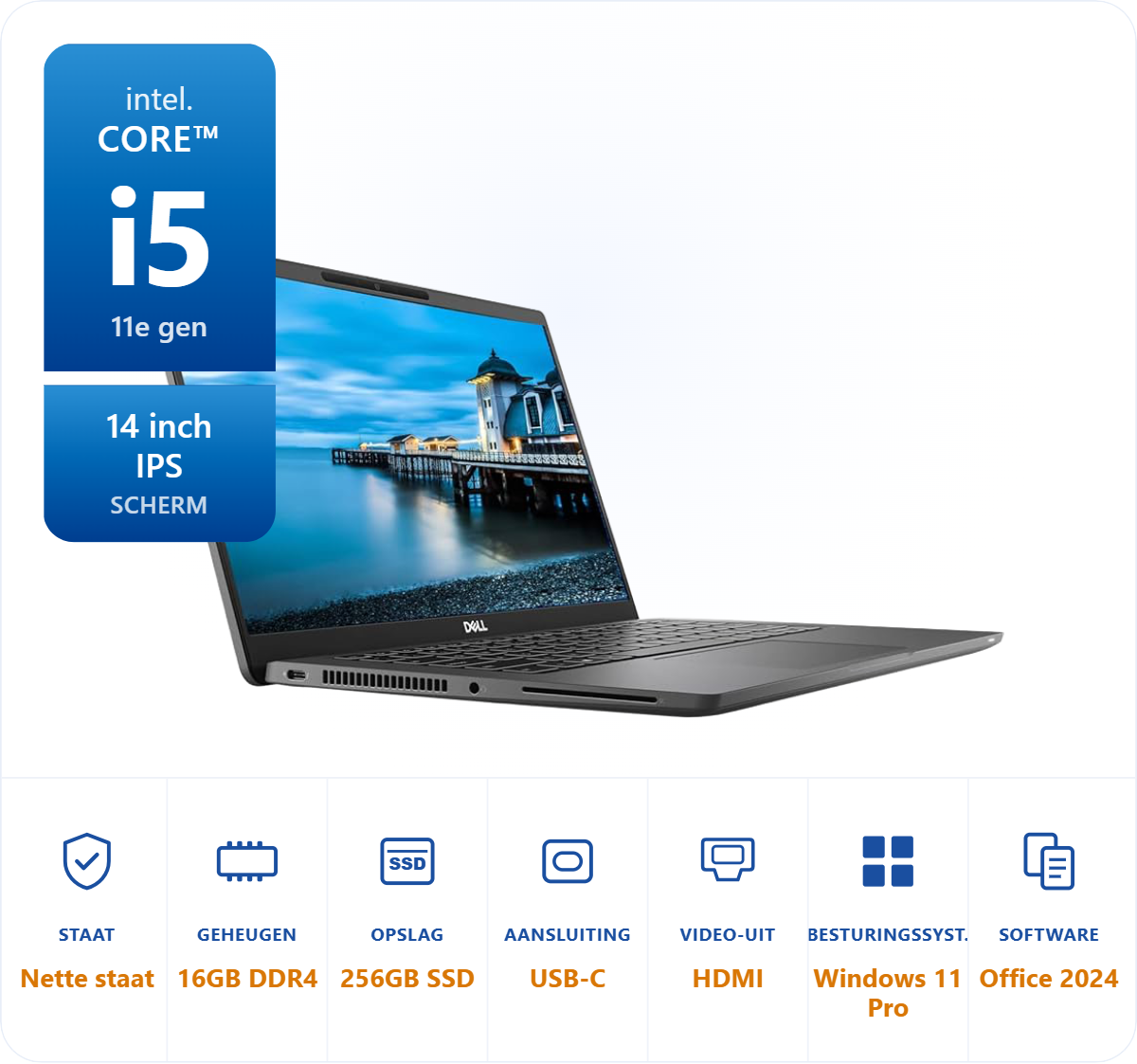 14 inch Dell 7420 i5-1145G7 4.4GHz 16GB DDR4 256GB SSD
