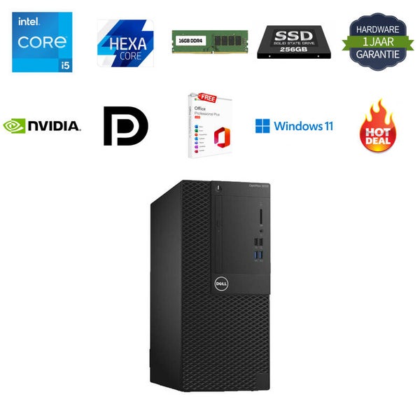 Dell EX3 workstation i5-8500 4.1GHz 16GB 256GB SSD Nvidia K2200 4GB Office 2024