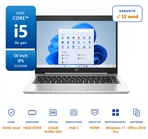 14 inch HP 440 G6 i5-8265U 3.9GHz 16GB DDR4 256GB SSD