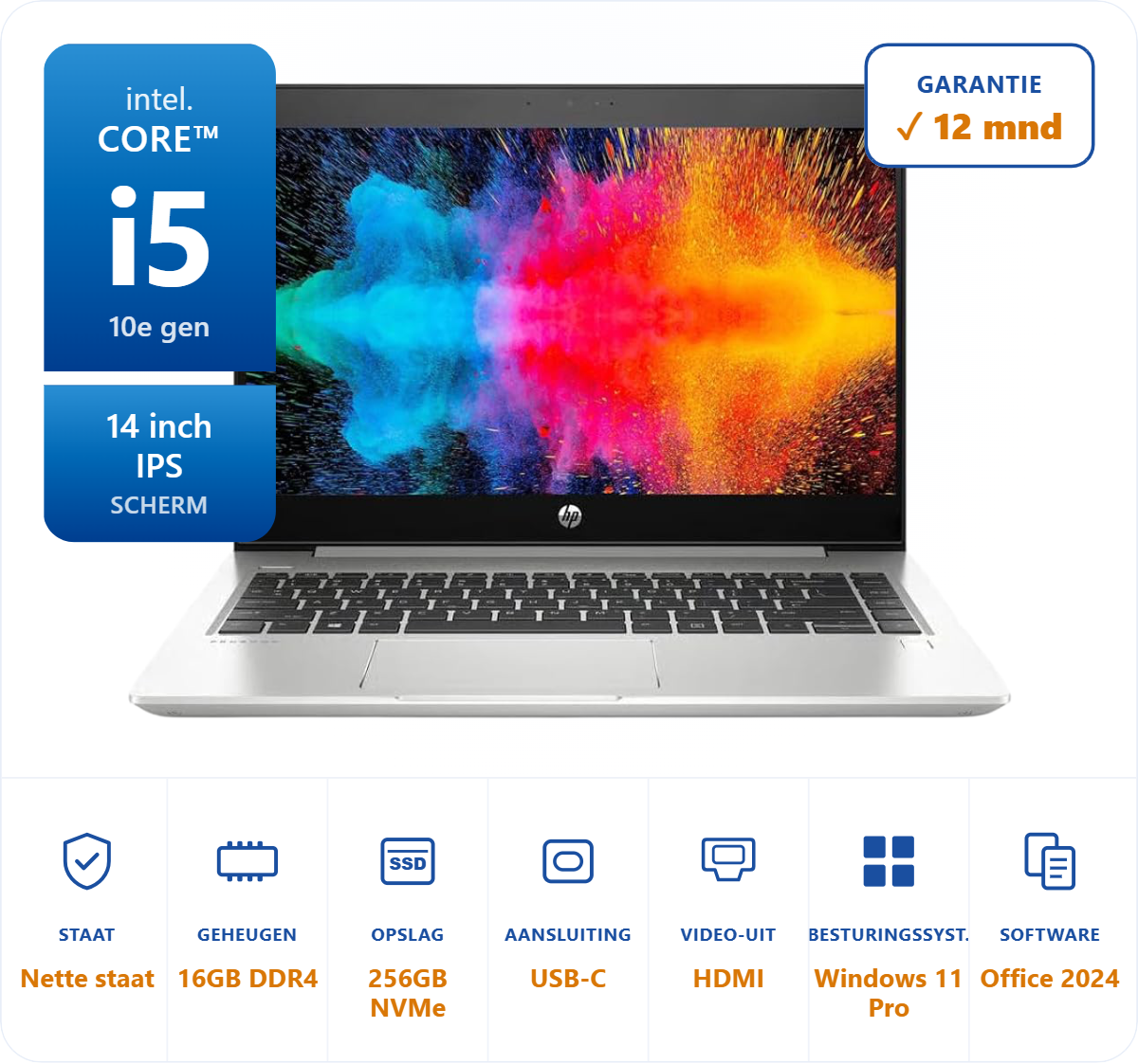 14 inch HP 440 G7 i5-10210U 4.2GHz 16GB DDR4 256GB SSD