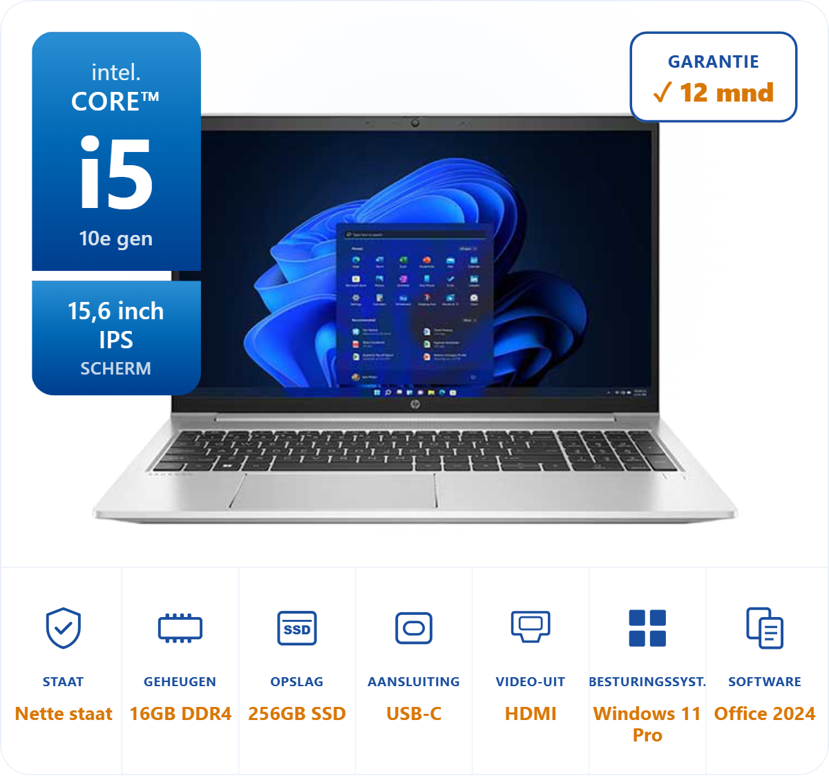 15,6 inch HP 450 G7 i5-10210U 4.2GHz 16GB DDR4 256GB SSD