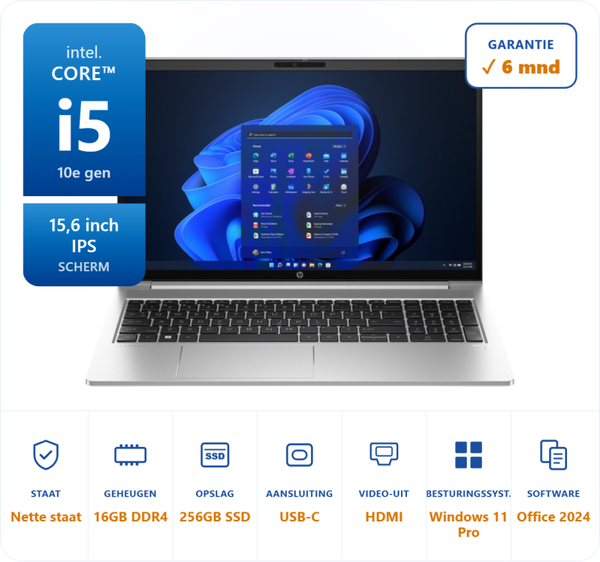 15,6 inch HP 450 G7 i5-10210U 4.2GHz 16GB DDR4 256GB SSD