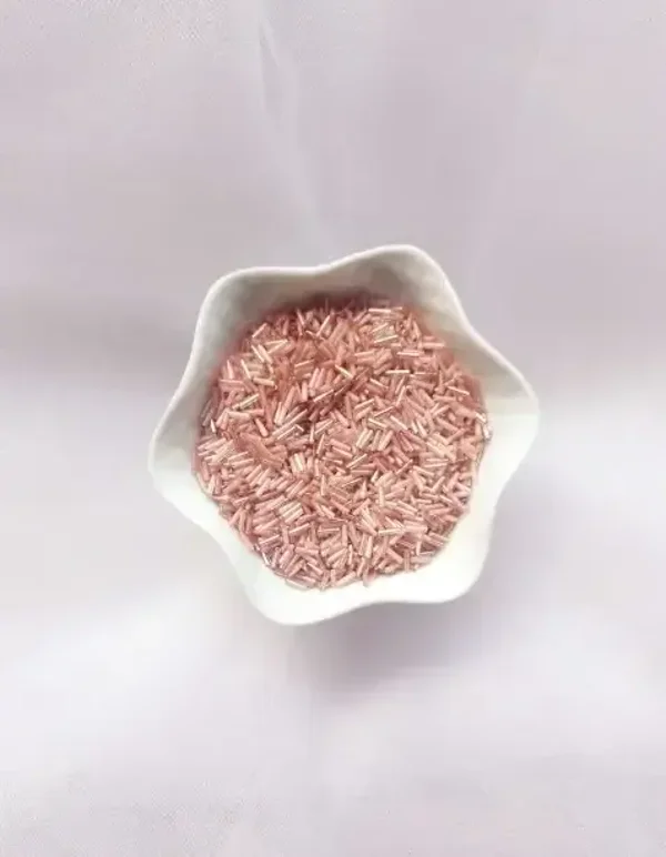 Tsjechische buis kralen bruin roze