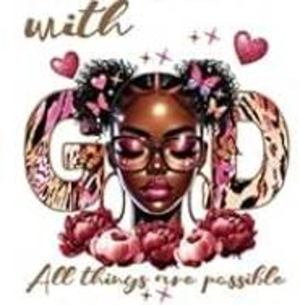 Black Girl Magic Half - Wrap Libby Glass (With God)