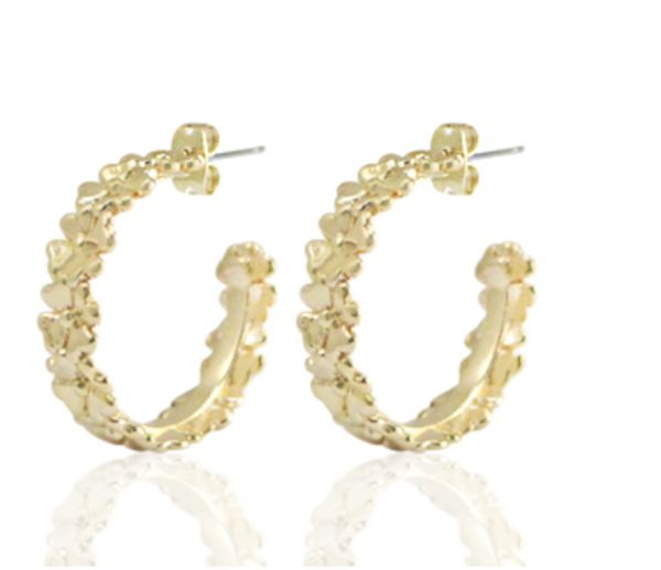 Flower Oorbellen Goud