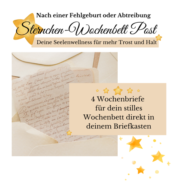 Sternchen-Wochenbett Post • Deine Seelenwellness für mehr Trost und Halt